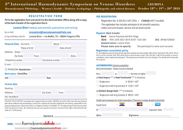 Registration Form Symposium 2018