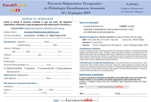 Scheda Iscrizione EmodNapoli 2019