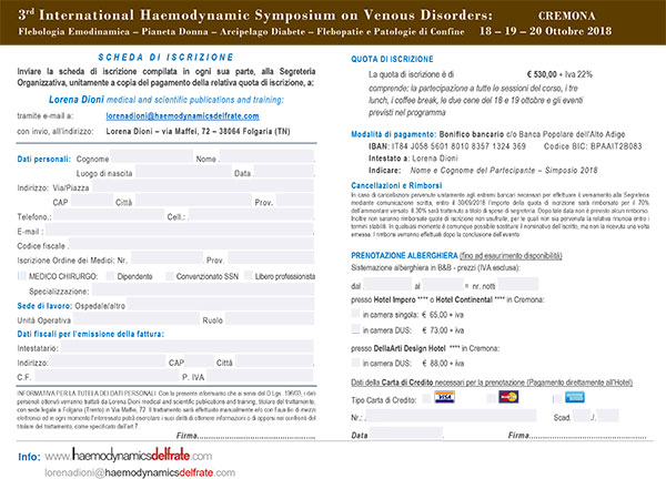Scheda iscrizione IT Symposio 2018 compilabile